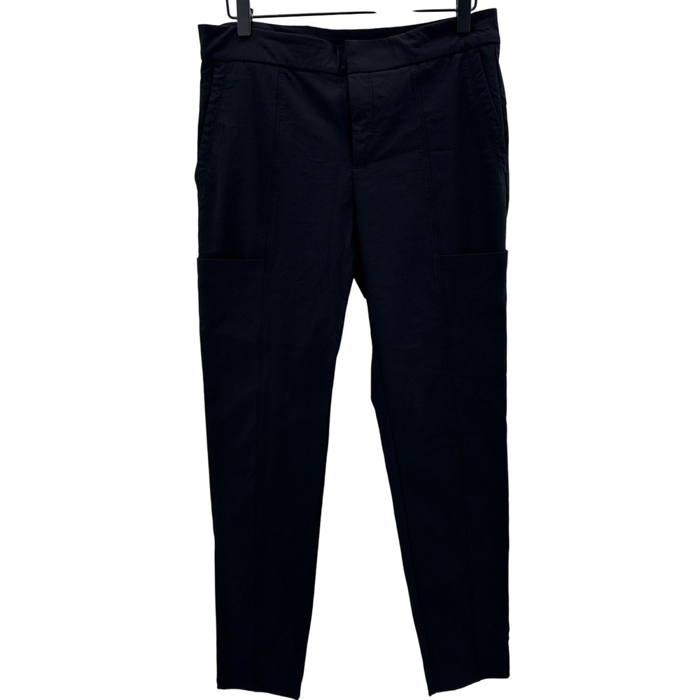 Athleta Black Cargo Pants Womens Sz 10 Straight Leg Stretch Performance Athletic